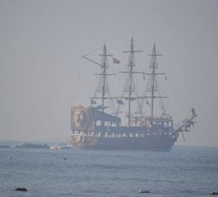 Spaziergang am Strand Richtung Side