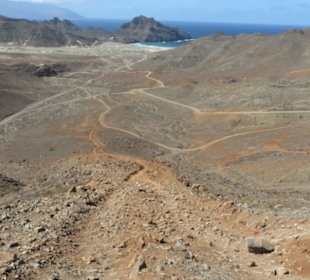 Aussicht vom Berg nach Mindelo