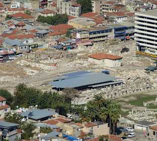Blick auf Agora die antike Stätte
