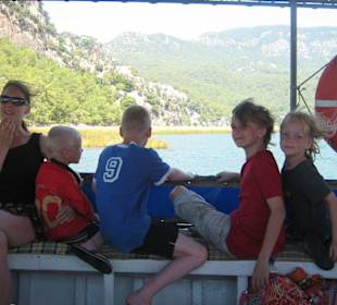 Bootsfahrt zum Strand