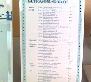 Getränkekarte