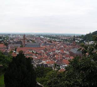 Blick vom Heidelberger Schloss auf Heidelberg - 1
