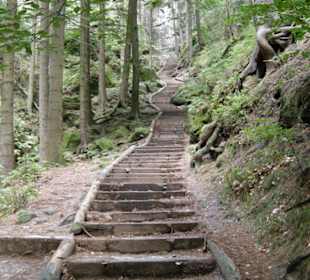 Aufstieg zu den Schwedenlöchern