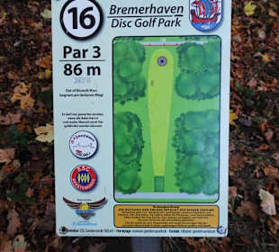 Disc Golf Parcours im Bürgerpark Bremerhaven