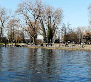 View towards the promenade at Lake Zurich