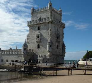 Torre de Belém vom Land gesehen