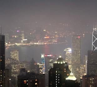 Blick vom Peak auf Kowloon