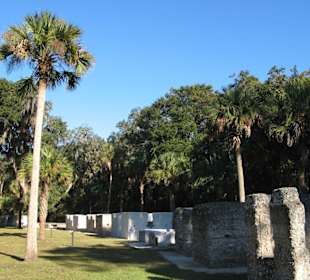 Kingsley Plantation : Überreste der Sklavenhäuser