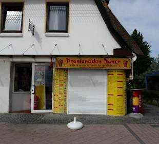 Shops and Restaurants at Sea Front in Dahme