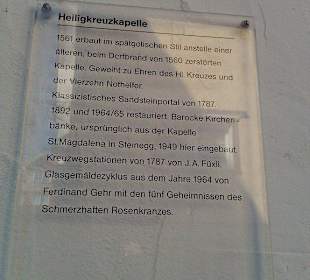 Памятная табличка на Heiligkreuzkapel