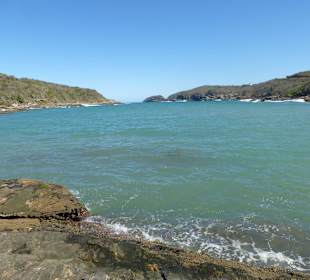 Halt in einer Badebucht