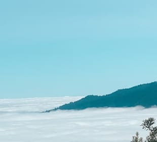 Straßenrand über den Wolken