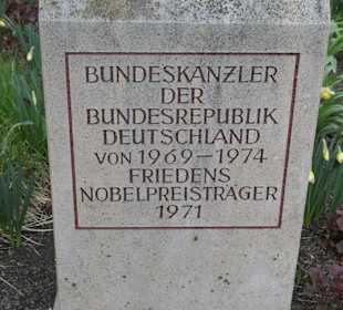 Gedenkstein für Bundeskanzler Willy Brandt