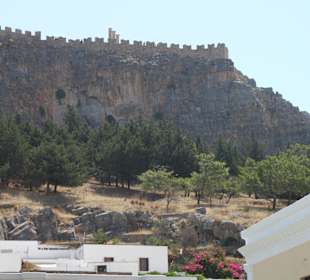 Blick von auf die Akropolis