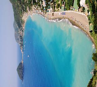 Blick auf St.Angelo und Maronti-Strand von Osten