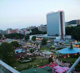 Blick auf die Strandmeile von Goldstrand.
