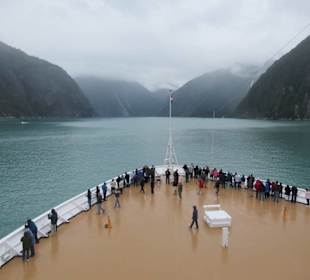 MS Zaandam befährt den Tracy Arm Fjord