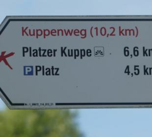Wegweiser Extratour Kuppenweg