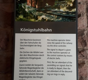Fahrt mit der Königstuhlbahn