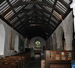 Kleine Kirche in St. Just mit Friedhof