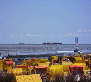 Strand Duhnen, Schiffe zum Hamburger Hafen