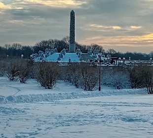 Der Figurenpark im Schnee