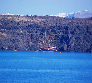 Santorin selbst im Bild Landschaft, Stadt