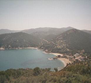 Blick auf Kalamos Strände