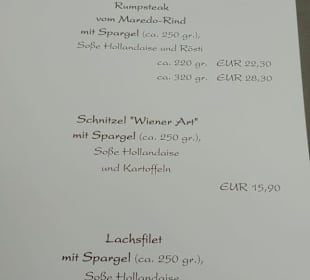 Speisenkarte