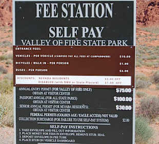 Beginn des Valley of Fire Sate Parks