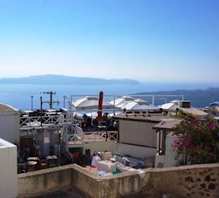 Santorin selbst im Bild Landschaft, Stadt