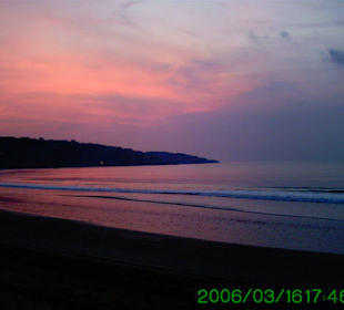 Sonnenuntergang am Jimbaran-Strand