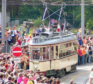 Oldtimer-Parade der Verkehrsbetriebe...