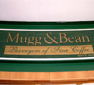 Mugg & Bean Eingangsschild