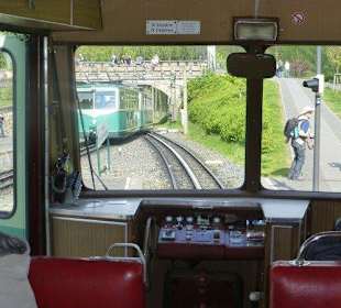 Führerstand in der Zahnradbahn