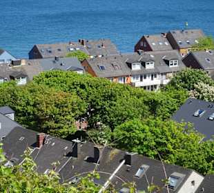 Blick auf das Unterland von Helgoland