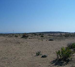 Der sich ausbreitende Sand in Antik-Side