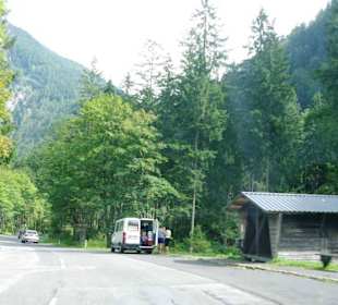 Hier kommt gleich der Parkplatz