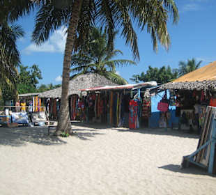 Verkaufsbuden auf Saona