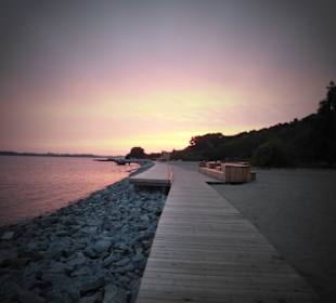 Sonnenuntergang am Strand v. Altefähr