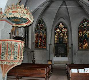 Kanzel und Altarraum St. Simeoniskirche