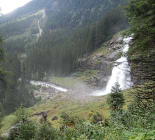 Widok na dolny wodospad Krimml