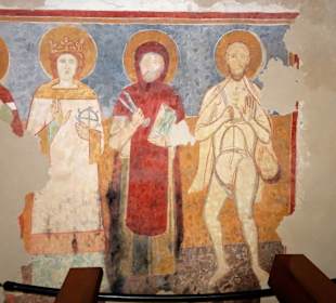 Fresken an den Wänden der Kirche Sant Antonio