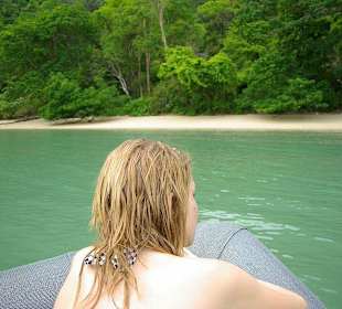 Fahrt zum einsamen Strandabschnitt