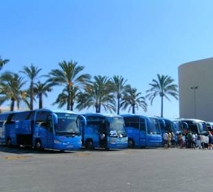 Im Bus am Flughafen in Palma