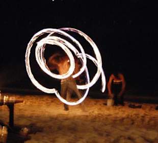 Feuertänzer  - Abends beim Seawrap