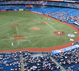 Baseballspiel der Blue Jays, war cool