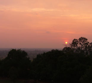 Tramonto da un tempio