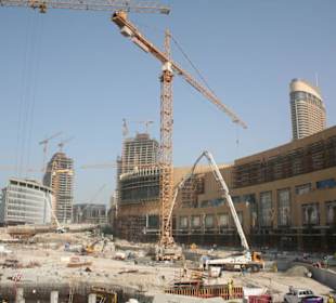Baustelle rund um den Burj