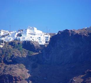 Santorin selbst im Bild Landschaft, Stadt